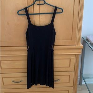 Black Mini dress with criss-cross openings on side